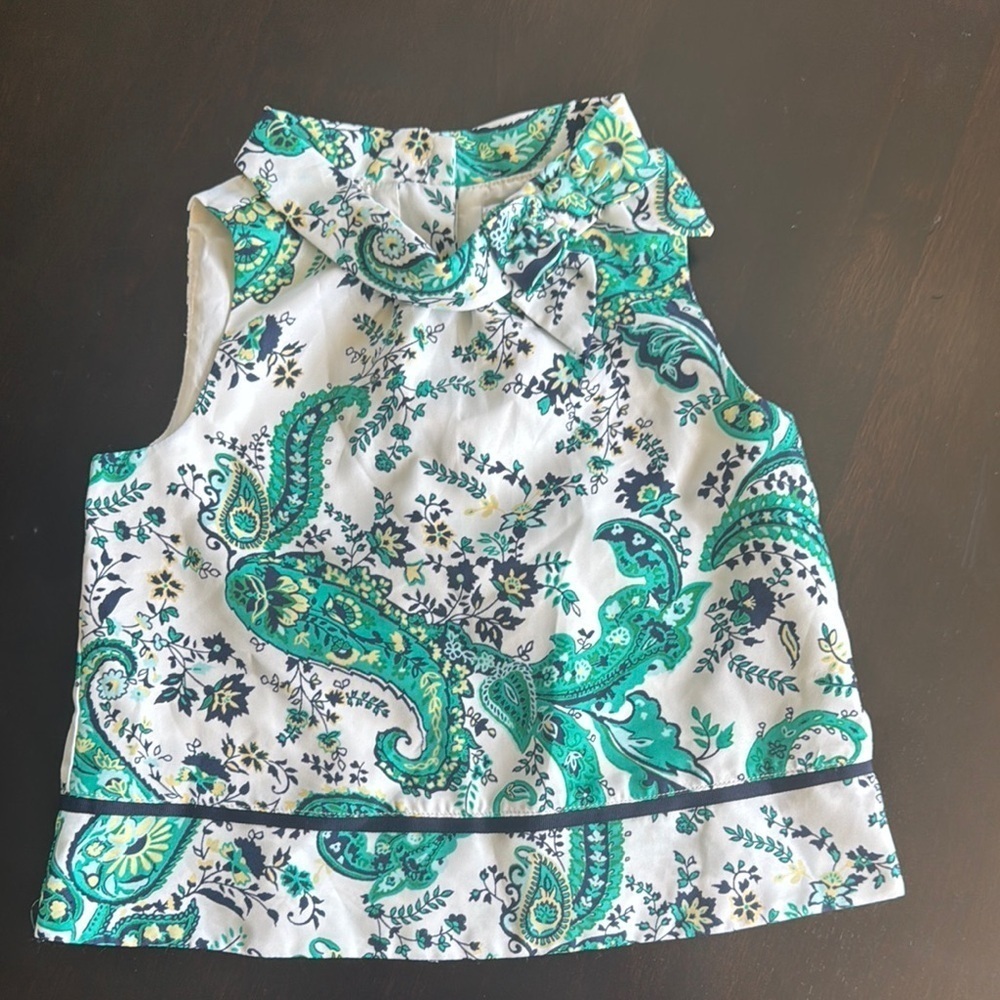 Janie and Jack Green Floral Top